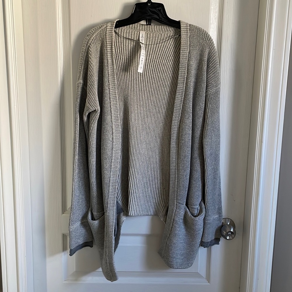 Grey on grey Lululemon Cardigan
